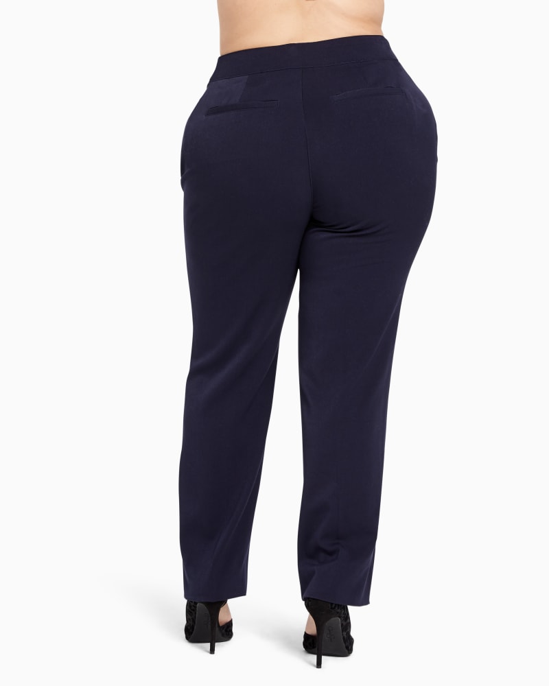 Plus size navy trousers hotsell